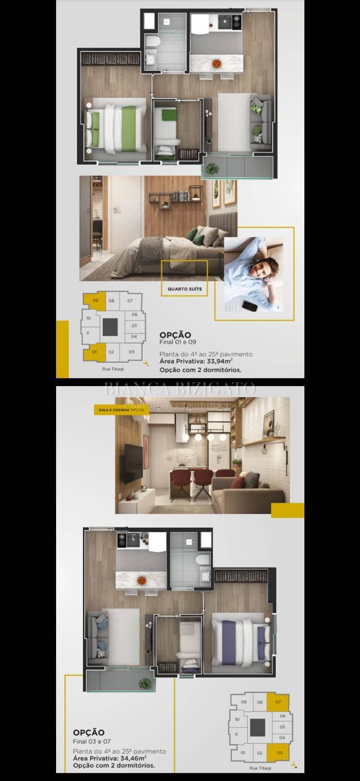 Apartamento à venda com 1 quarto, 34m² - Foto 3