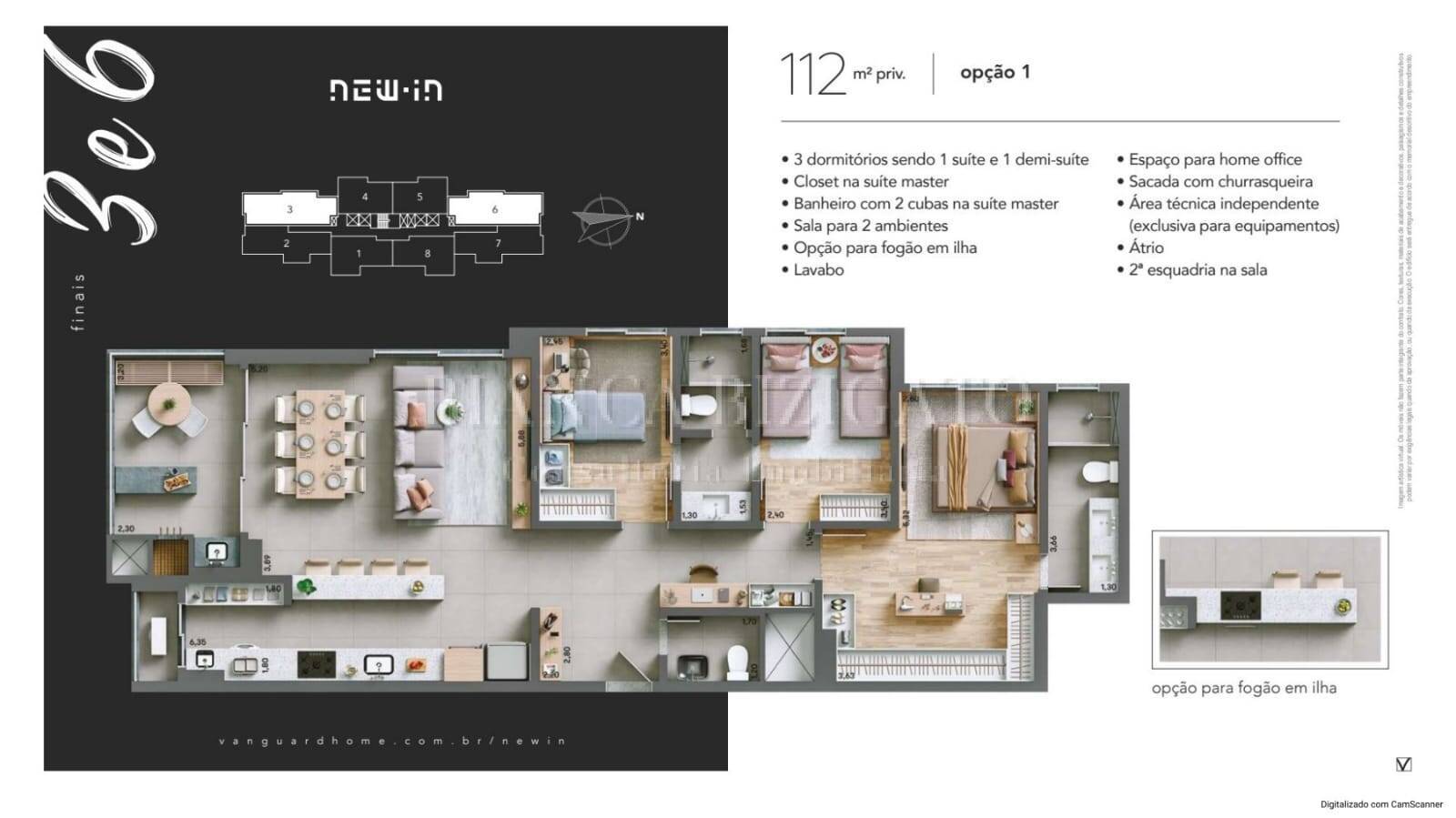 Apartamento à venda com 3 quartos, 112m² - Foto 3